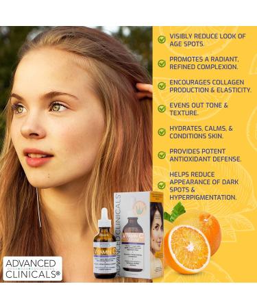 Advanced Clinicals Vitamin C Hydrating Facial Cleanser + Vitamin C Hydrating Face Gel Cream + Vitamin C Anti-Aging Face Serum Bundle - Buy Online on GoSupps.com