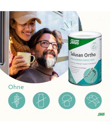 Salus - Poudre d'hydrolysat de collag ne Salusan Ortho - 1 bo te de 300 g - Avec vitamines C D et mangan se - Bien soluble et neutre au go t - Buy Online on GoSupps.com