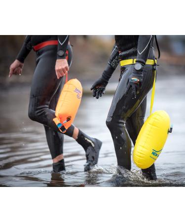 New Wave Swim Bubble - Yellow Safety Swim Buoy for Open Water Swimmers and Triathletes - Buy Online on GoSupps.com