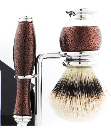 Premium Badger Hair Brush with Silver Tip & 3-Sided Razor | Double Stand Bowl & Soap - International Shipping Available - Buy Online on GoSupps.com