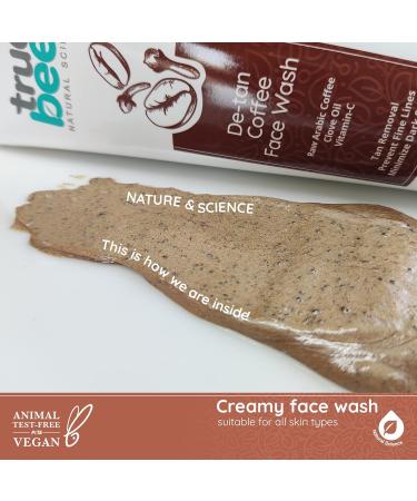 De-tan Coffee Face Wash - Remove Tan & Dark Spots Prevent Fine Lines | Infused with Arabic Coffee Clove Oil & Vitamin C | 120ML for All Skin Types (Men & Women - Buy Online on GoSupps.com