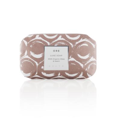 Zents Triple-Milled Luxe Bar Soap (Ore Fragrance) Moisturizing Hand and Body Wash with Organic Shea Butter  5.7 oz