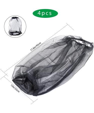4PCS Midge Head Net - Nylon Mosquito Head Protecting Net for Outdoor Activities (Black) - Buy Online on GoSupps.com