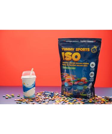 Yummy Sports Whey Protein Powder Isolate - 27g Protein Per Serving - Grass Fed Fast Absorbing Protein - Vegan Zero Sugar Keto Friendly Protein Supplement - 30 Servings 2 LBS - Chocolate Candies - Buy Online on GoSupps.com