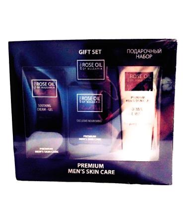 Rose Oil Gift Set for Men - Biofresh Aftershave Cream, Soap and Shower Gel