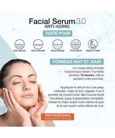 Hyaluronic Acid Face Serum 3 Molecular Weights with Vitamins C and D Collagen and Retinol. Anti-Wrinkle Moisturizing and Brightening Serum for Women and Men | Vitamin C Serum 60ml Agocap  - Buy Online on GoSupps.com