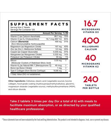 Jarrow Formulas Ultra Bone-Up - 240 Tablets for Bone Health | Premium Calcium Supplement - Buy Online on GoSupps.com