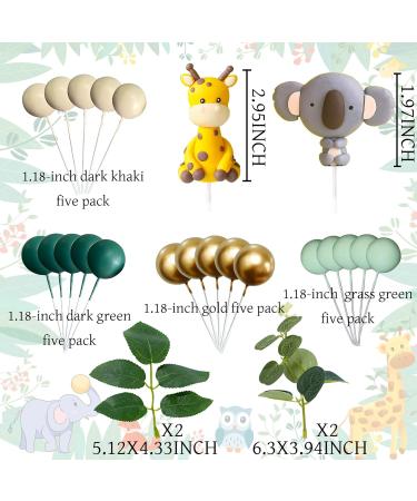 JeVenis Jungle Animal Cake Decorations for Kids Birthday Parties & Baby Showers | Fun Themed Party Supplies - Buy Online on GoSupps.com