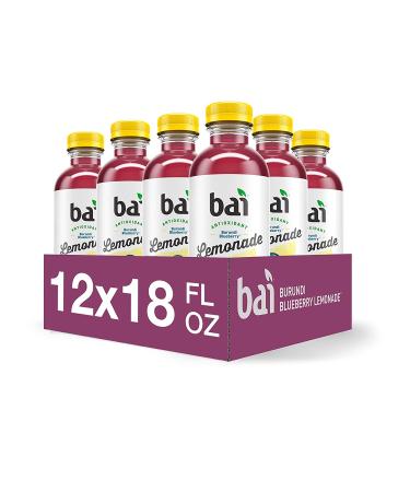 Bai Flavored Water Burundi Blueberry Lemonade - Antioxidant Infused 18oz Bottles (Pack of 12) - Buy Online on GoSupps.com