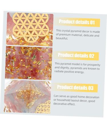 Shop NOLITOY Exquisite Pyramid Bonsai Decoration - Chakra & Crystal Adornment for Home & Fish Tank | 5x5x5.5cm Pink Metaphysics - Buy Online on GoSupps.com