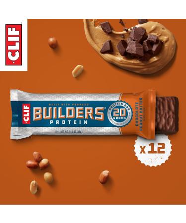 CLIF Builders Chocolate Peanut Butter & Cookies 'n Cream Protein Bars Bundle - Gluten-Free Non-GMO 20g Protein 2.4 oz. (12 Count) Bars Bars + Cookies 'n Cream Flavor Chocolate Peanut Butter 12 Count (Pack of 1) - Buy Online on GoSupps.com