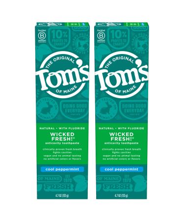 Tom's of Maine Natural Anticavity  Wicked Fresh!  with Fluoride Toothpaste Cool Peppermint 4.7 oz (133 g)