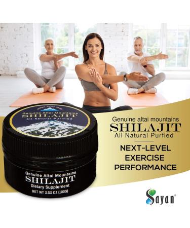 Sayan Pure Shilajit Resin 100g - 5 Month Supply | Organic Fulvic Acid Supplement for Energy Boost & Immune Support | 660 Servings - Buy Online on GoSupps.com