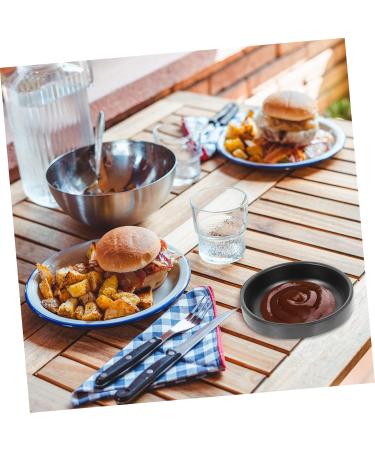 4 pcs Dipping Seasoning Household Tableware Supplies Kitchen Serving Melamine Containers re-usable 9X9X2.4CMx2pcs Blackx2pcs - Buy Online on GoSupps.com