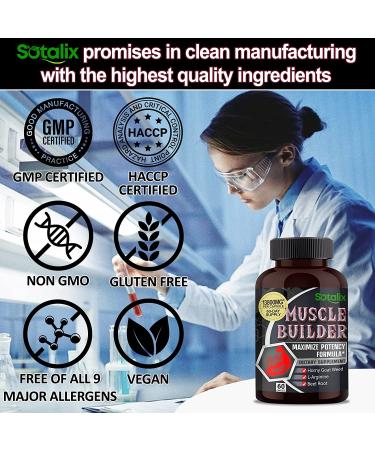 Ultimate Muscle Builder Supplement 13800mg - L-Arginine, Beet Root, Tribulus - Energy Stamina Strength Support - 60-Day Supply - 60 Count - Buy Online on GoSupps.com