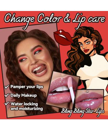 AKARY Color Changing Lip Glow Oil - Moisturizing Plumping & Hydrating Lip Gloss | Long Lasting Tinted Lip Balm Gift for Women - Buy Online on GoSupps.com