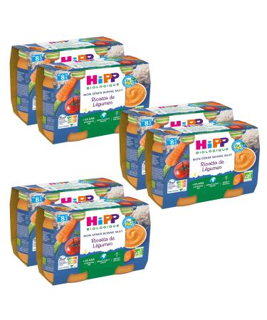 Hipp Organic My Good Night Dinner Vegetable Risotto From 8 Months 12 Pots of 190 g