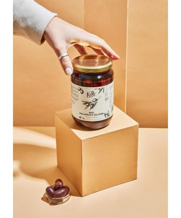 KoRo - Organic Kalamata Olives with pit 400 g - unique aroma - natural olives in brine - Buy Online on GoSupps.com
