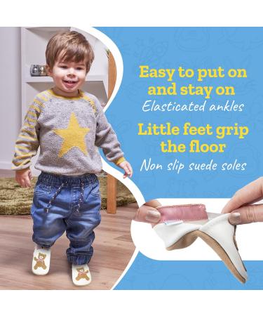 Soft Sole Pink Teddy Baby Shoes | Leather Toddler Walking Shoes 0-6 Months - Boy Girl - Buy Online on GoSupps.com