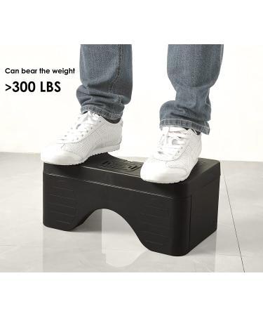 EASICOZI Portable Bathroom Squat Stool - Adjustable Height Squatting Toilet Stool - Foldable Step Stool for Adults and Teens (Black) - Buy Online on GoSupps.com