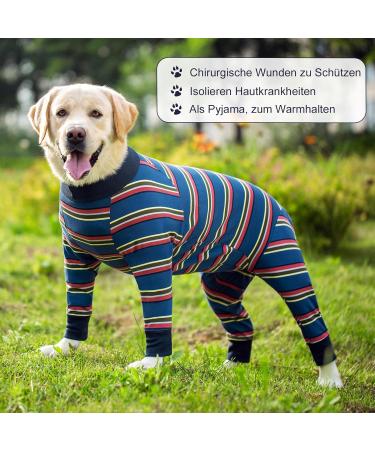 Axcimond Dog Recovery Suit for Dogs - Long-Sleeved Post-Op Body Protection for Bitches & Males - 7XL Navy - Ideal Alternative to Neck Collars - Buy Online on GoSupps.com