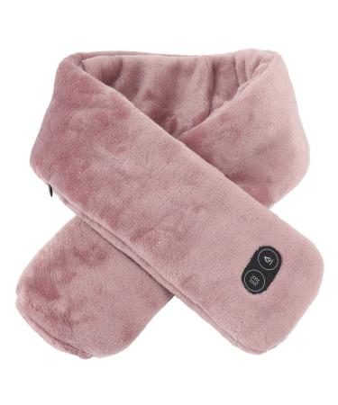Ylszhy heated scarf USB-operated velvet washable for men and women soft neck heating pillows for outdoor activities in winter commuting hiking traveling skiing (light brown)