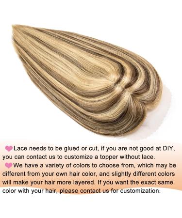 Human Hair Topper for Women Thinning Hair 150% Density Hand Made Toupee with lace front 100% Real Human Hair Clip in Hair Pieces Mono Base 14 * 15cm by Originea (12 -70g #4/27) 12 Inch #4/27 Medium Brown Mix Dark Blonde - Buy Online on GoSupps.com