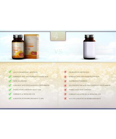 HN Reishi Capsules | High Potency 2100mg Reishi Mushrooms Extract (15:1) per Dose - 120 Reishi Capsules | Non-GMO Gluten Free & Allergen Free | Made in the UK - Buy Online on GoSupps.com