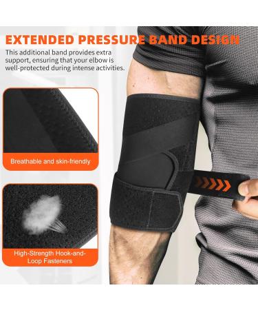 Adjustable Elbow Brace for Tennis & Golf - Dual Directional Compression Sleeve for Pain Relief | Support for Arthritis Sprains & Bursitis - Unisex Comfort - Buy Online on GoSupps.com