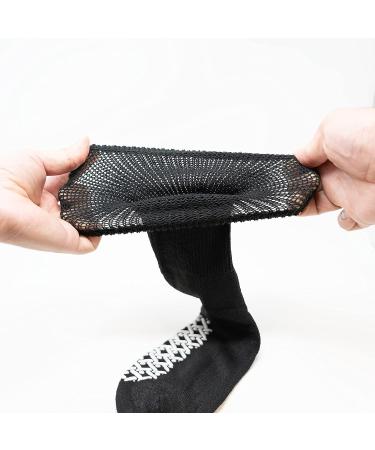AMU Solutions 6 Pairs Non-Binding Loose Fit Crew Socks - Non-Slip Diabetic Socks 10-13 Black - Buy Online on GoSupps.com