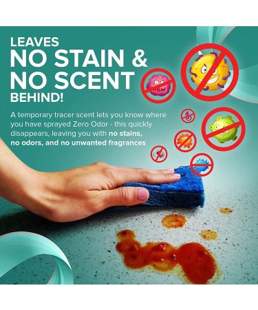 Zero Odor Stain Remover & Odor Eliminator - 32oz Multi-Surface Spray for Carpets, Rugs, Furniture & Floors - Patented Molecular Technology for Permanent Results - Buy Online on GoSupps.com