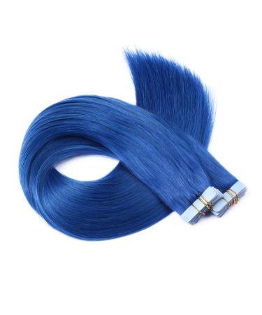 Buy 60cm Blue Tape-in Hair Extensions | 100% Remy Real Hair | Novon Hair Extensions - 60 Tresses 150g Total - Buy Online on GoSupps.com