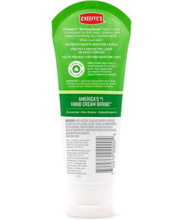 O'Keeffe's Working Hands Hand Cream Unscented 3 oz - Intensive Moisturizer for Dry, Cracked Hands - Buy Online on GoSupps.com