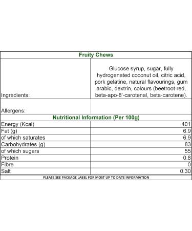 Sweet Gifts Fruity Chews Treats Orange Label Medium Jar 600g 014O33M 600 Gram Orange Label 600g - Buy Online on GoSupps.com