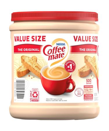 Coffee mate Original Powder Creamer 35.3 oz Canister (Pack of 2) with Stainless Steel Measuring Spoons by By The Cup - Buy Online on GoSupps.com