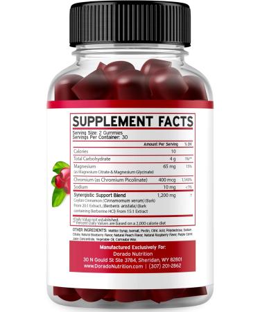 Berberine Gummies with Ceylon Cinnamon (60 Gummies) Premium Sugar-Free Berberine Ceylon Cinnamon Supplement and GLP-1 Supplement (60 Count) Support Gut Health & Metabolism - Non GMO & USA Made - Buy Online on GoSupps.com