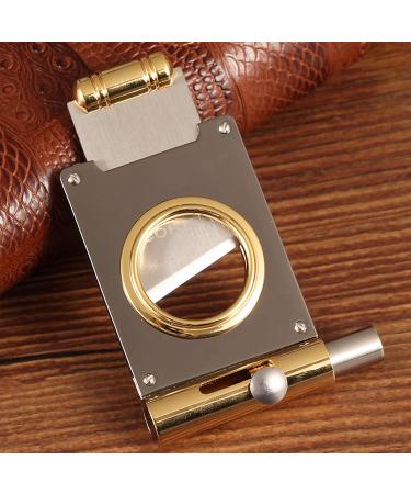 Portable Cigar Cutter Guillotine Built-in Cigar Punch Sharp Blade Premium Stainless Steel Cigars Accessories Tool Gift for Men - Buy Online on GoSupps.com