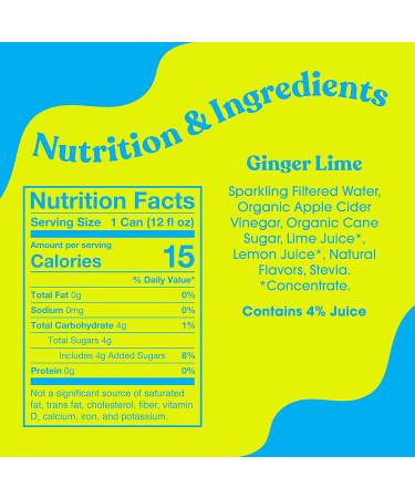 Poppi Healthy Sparkling Prebiotic Soda 12pk - Lime Ginger Flavor with Real Fruit Juice | Gut Health & Immunity Benefits - Buy Online on GoSupps.com
