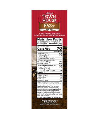 Kellogg's Town House Pita Crackers - 9.5oz | Crunchy and Delicious Snack - Buy Online on GoSupps.com
