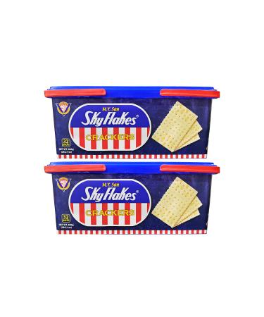 M.Y. San SkyFlakes Philippino Crackers 32 Packs 800g SET of 2