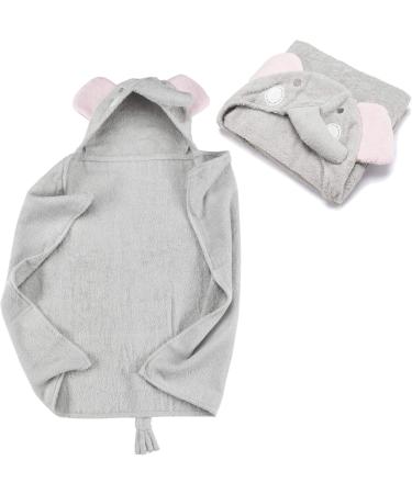 All Kids United 100% Cotton Baby Hooded Towel | Eco-Tex Certified | Soft Gray Bath Towel for Infants & Children (76x76 cm) - Buy Online on GoSupps.com