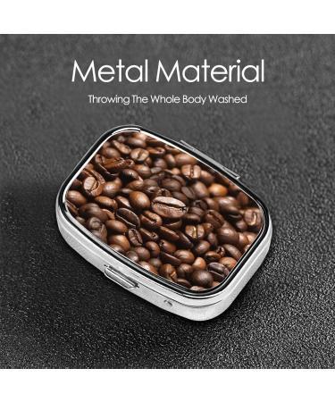 Funny Roasted Coffee Beans Pill Case - 2 Compartment Travel Organizer | Cute Pill Box for Purse & Gifts - Buy Online on GoSupps.com