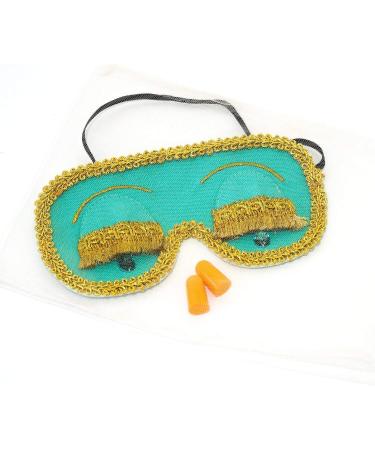Mint Holly Golightly Handmade Sleep Mask with Eyelashes - Audrey Hepburn Breakfast at Tiffany's Eye Mask - Buy Online on GoSupps.com