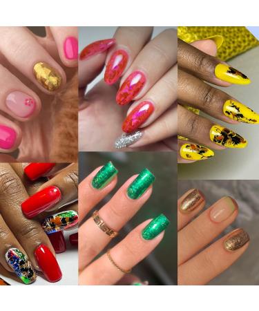 Mylee Assorted Nail Art Foils 10 Nail Art Foils Self-Adhesive Chrome and Metallic Nail Art Stickers Nail Art Decoration Foil Sticker Transfers Nail Art Decorations for Foil Manicure - Buy Online on GoSupps.com