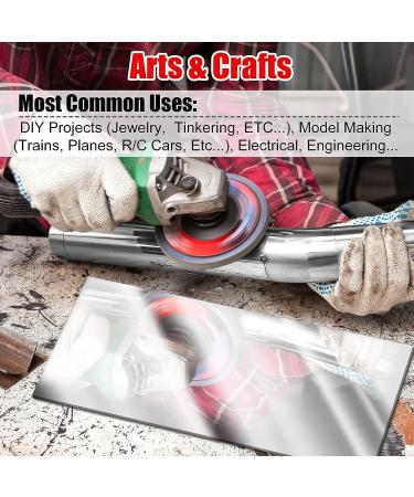 Stainless Steel Sheet Metal for Crafting - 2 Pcs 12 x 6 x 0.018 Inch - Buy Online on GoSupps.com