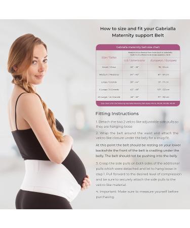 GABRIALLA Elastic Pregnancy Belly Band - Baby Safe Design | Adjustable Maternity Belt for Improved Posture and Pain Relief | Medium White - Buy Online on GoSupps.com