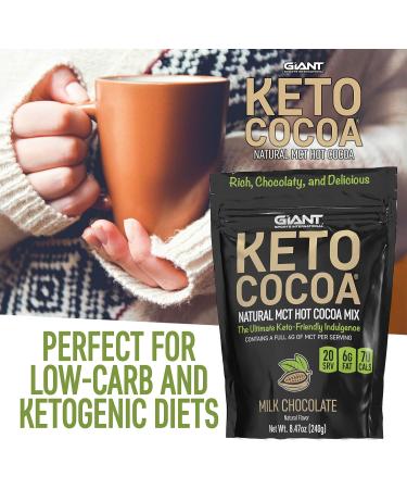 Keto Cocoa Mix with 6g MCTs - Sugar Free Hot Chocolate for Ketogenic Diet | Gluten Free | 20 Servings - Buy Online on GoSupps.com