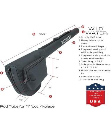 Wild Water Fly Fishing 11ft 4pc 7wt Switch Rod Combo for Saltwater - Complete Starter Package - Buy Online on GoSupps.com