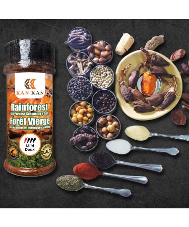 Kan Kan All Purpose Grilling Spices -Organic Rainforest Blend -Perfect for Steak Chicken Beef Seafood Vegetables -Non-GMO Keto Low Sodium Seasoning -BBQ Rub- No MSG -African Suya Spice - 5.3 Oz (Large1) 1 g (Pack of 1) - Buy Online on GoSupps.com