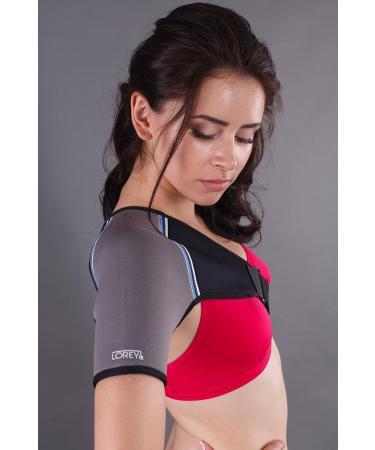 LOREY High-Quality Right Shoulder Bandage | Open-Pored Neoprene Support | International Shipping Available - Buy Online on GoSupps.com